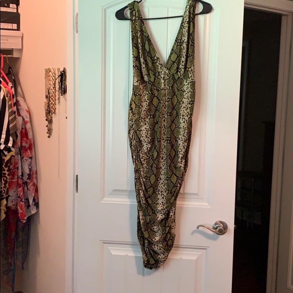 Snake print dress